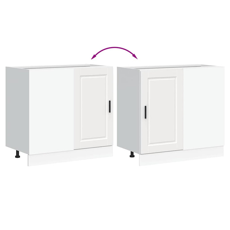 vidaXL Kitchen Base Cabinet "Porto" White Engineered Wood