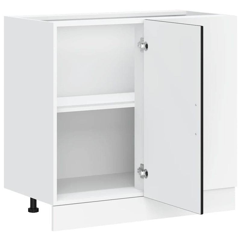 vidaXL Kitchen Base Cabinet "Porto" Black Engineered Wood