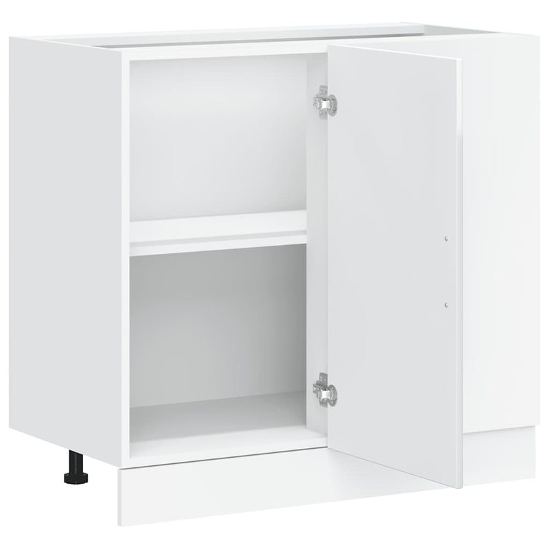 vidaXL Kitchen Base Cabinet "Porto" High Gloss White Engineered Wood