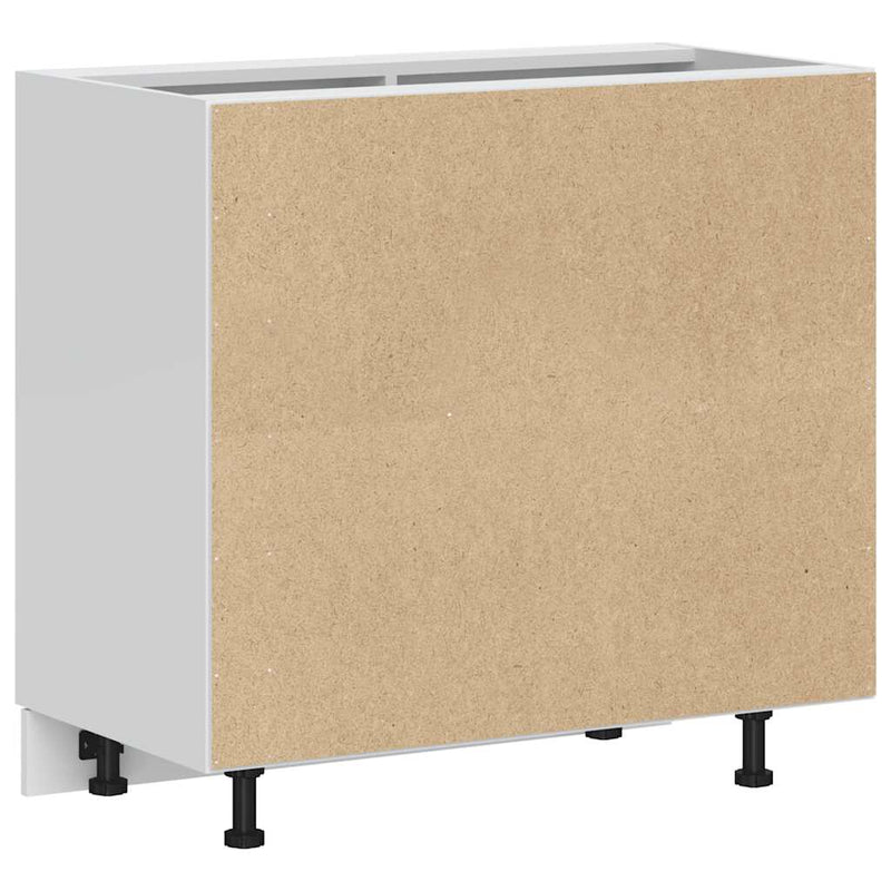 vidaXL Kitchen Base Cabinet "Porto" High Gloss White Engineered Wood