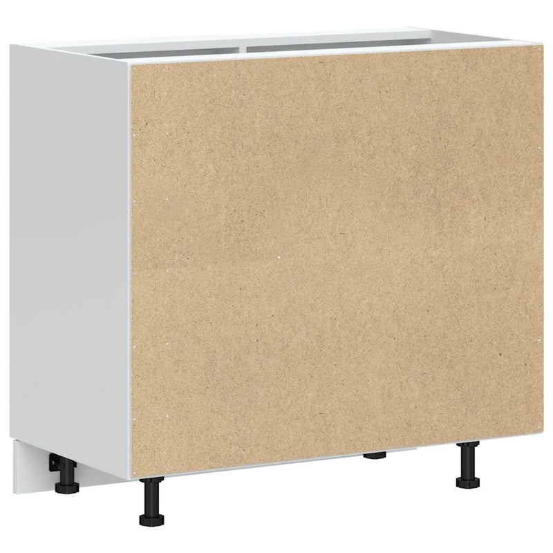 vidaXL Kitchen Base Cabinet Lucca White Engineered Wood