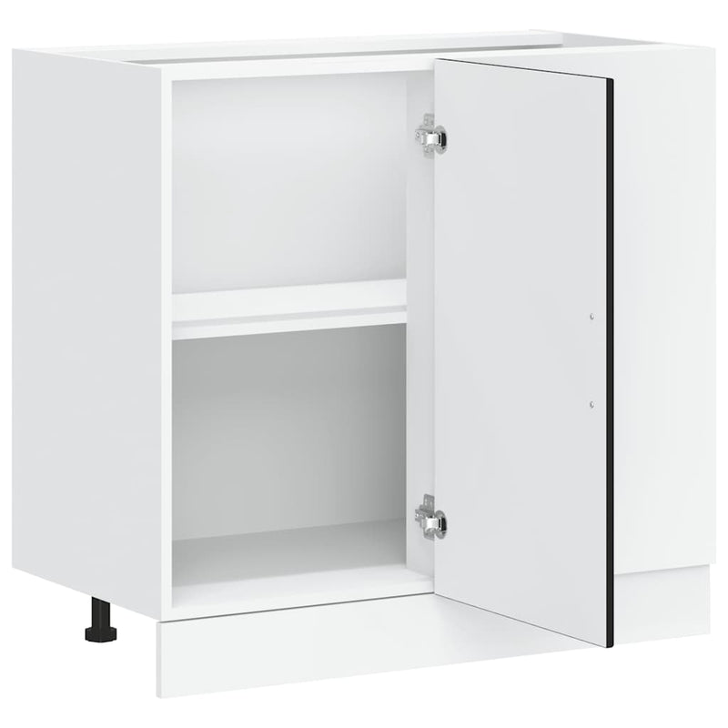 vidaXL Kitchen Base Cabinet "Lucca" Black Engineered Wood