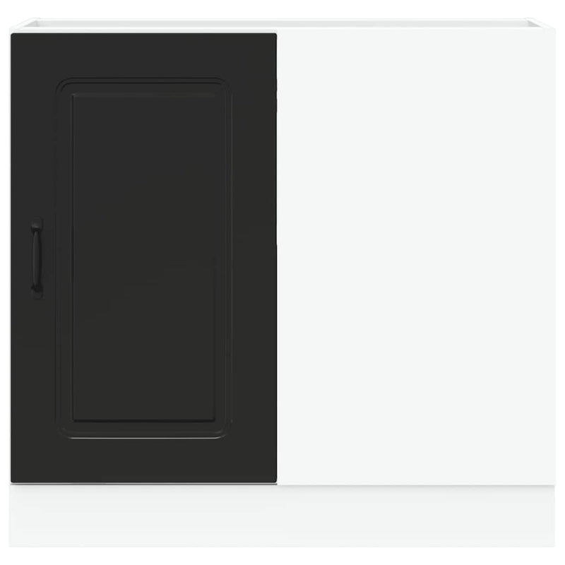 vidaXL Kitchen Base Cabinet "Kalmar" Black Engineered Wood