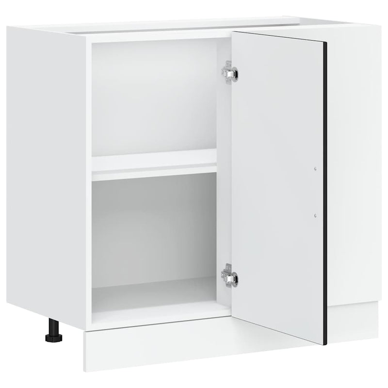 vidaXL Kitchen Base Cabinet "Kalmar" Black Engineered Wood