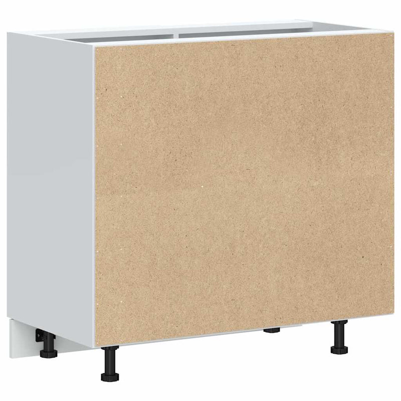 vidaXL Kitchen Base Cabinet "Kalmar" Black Engineered Wood
