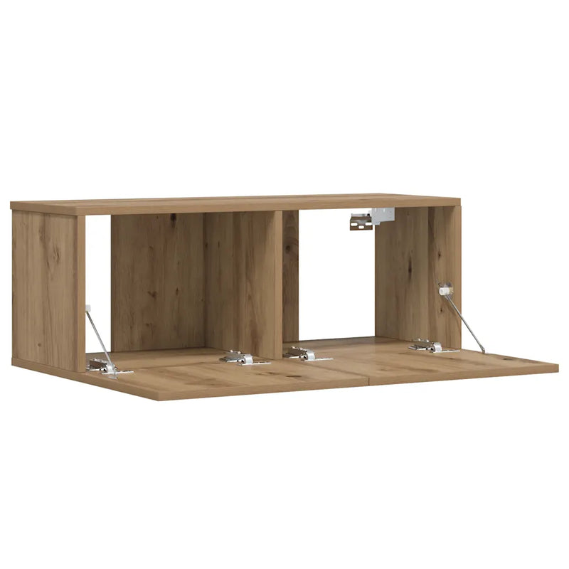 Wall Mounted TV Cabinet Artisan Oak 80x30x30 cm Engineered Wood