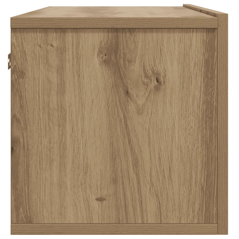 Wall Mounted TV Cabinet Artisan Oak 80x30x30 cm Engineered Wood