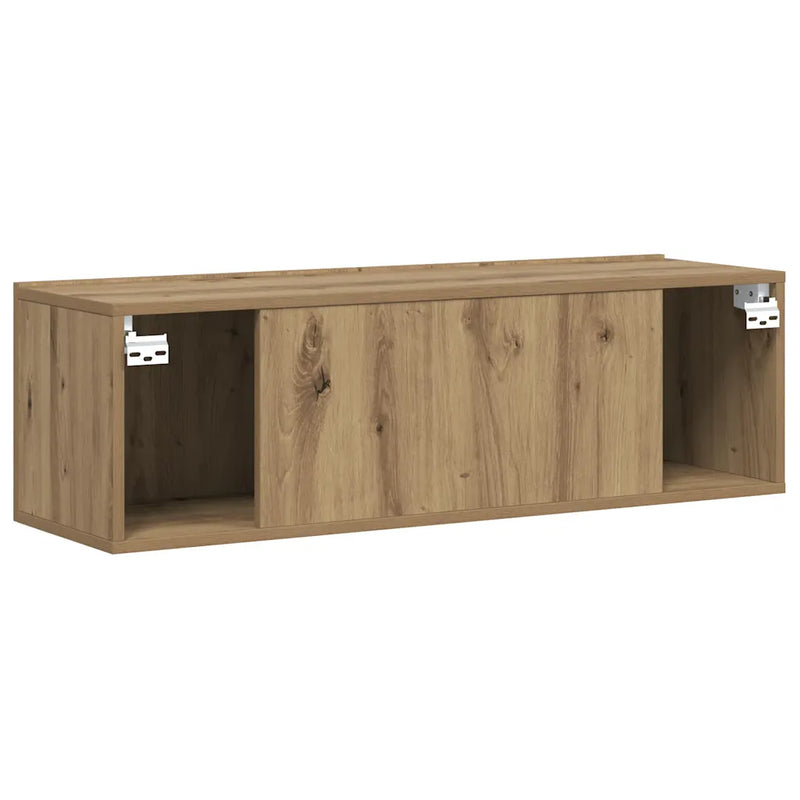 Wall Mounted TV Cabinet Artisan Oak 80x30x30 cm Engineered Wood