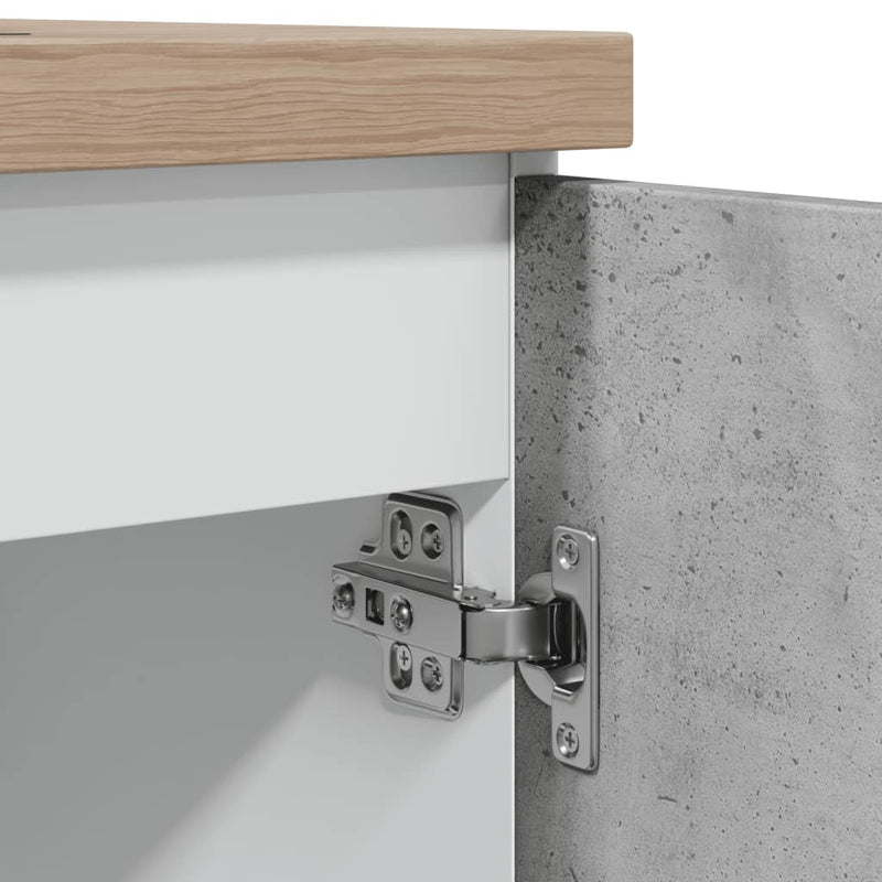 vidaXL Sink Bottom Cabinet Lyon Concrete Grey 80x46x81.5 cm Engineered Wood