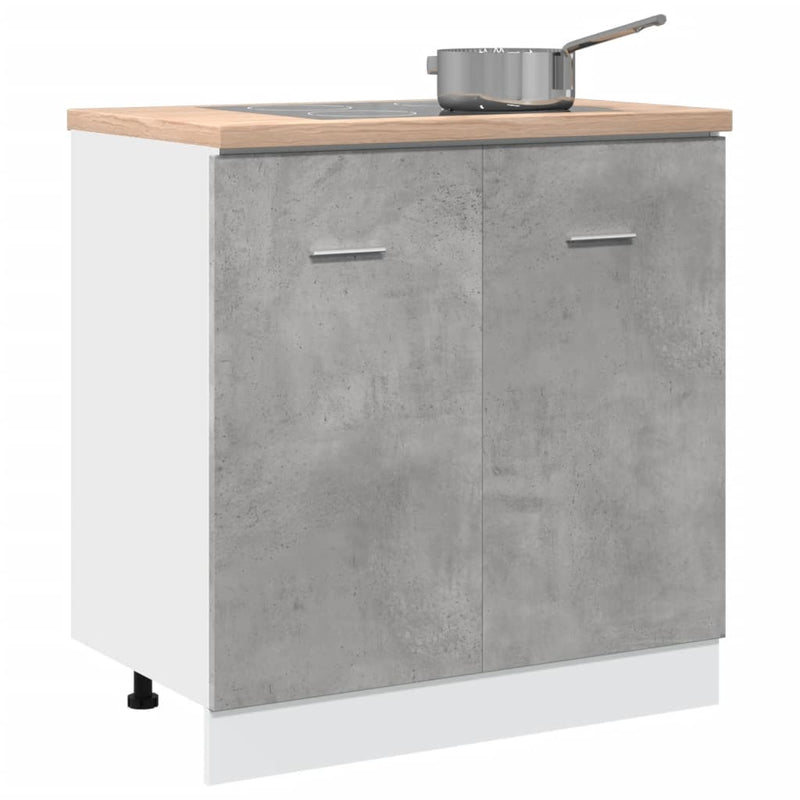 vidaXL Sink Bottom Cabinet Lyon Concrete Grey 80x46x81.5 cm Engineered Wood