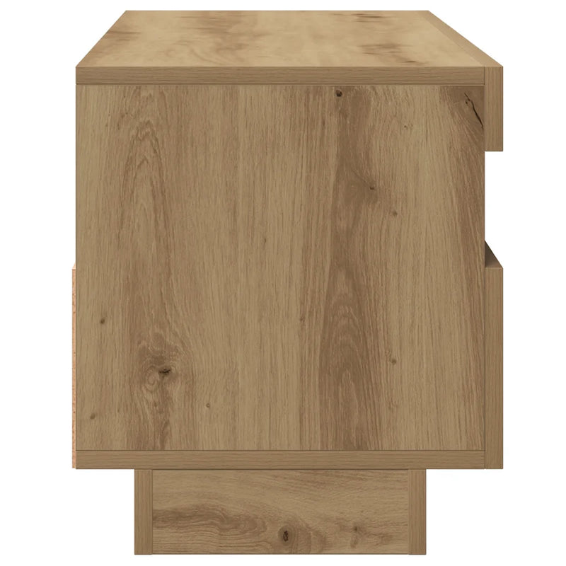 TV Cabinet with LED Lights Artisian Oak 100x35x40 cm Engineered Wood