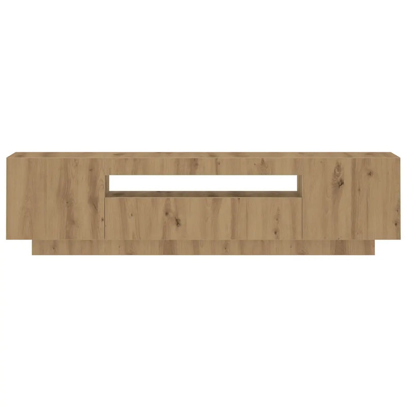 TV Cabinet with LED Lights Artisian Oak 160x35x40 cm Engineered Wood