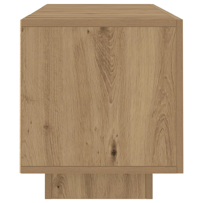 TV Cabinet with LED Lights Artisian Oak 160x35x40 cm Engineered Wood