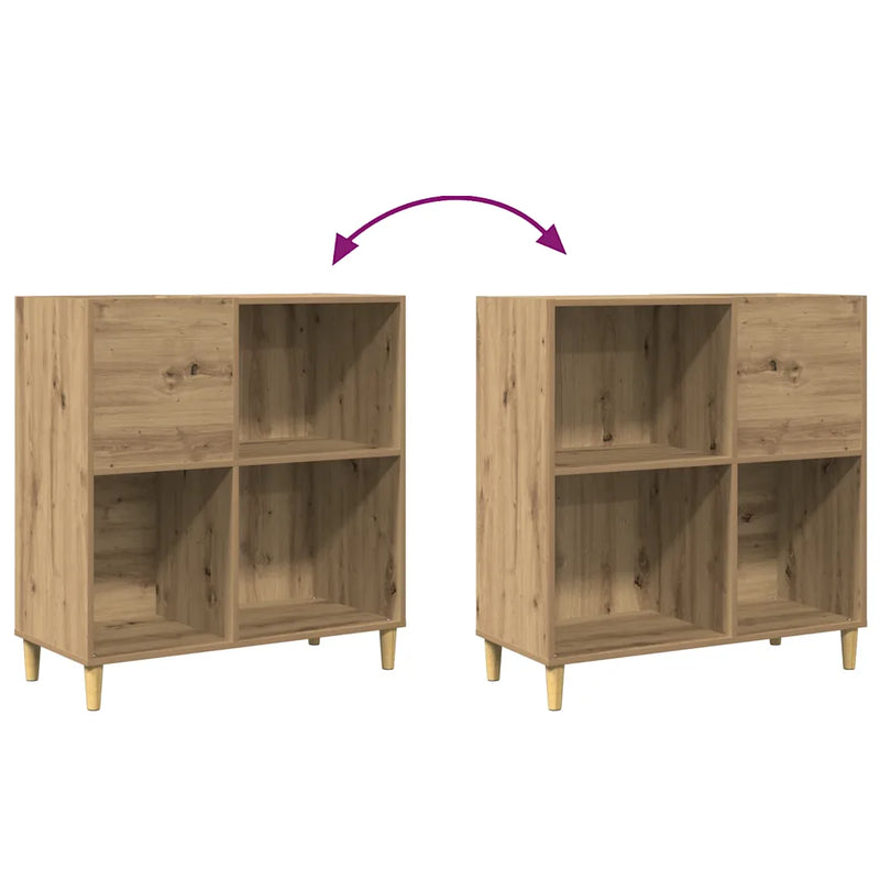 Record Cabinet Artisan Oak 84.5x38x89 cm Engineered Wood