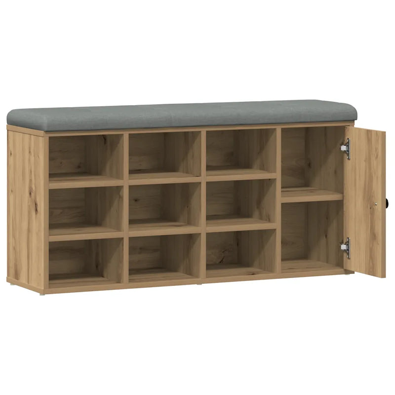Shoe Bench Artisan Oak 102x32x50 cm Engineered Wood