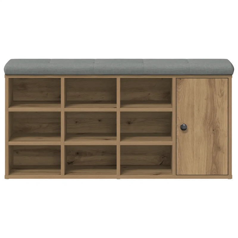 Shoe Bench Artisan Oak 102x32x50 cm Engineered Wood