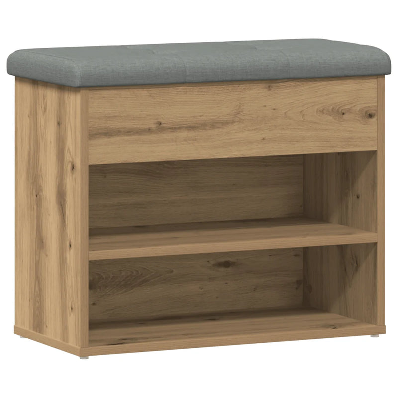 Shoe Bench Artisan Oak 62x32x50 cm Engineered Wood