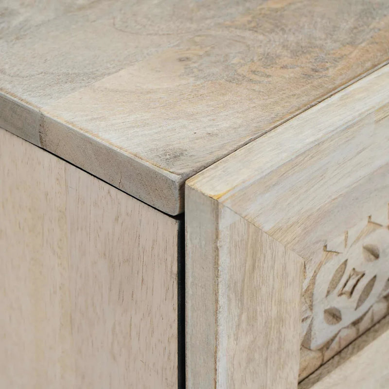 Sideboard 60 x 33 x 75 cm Solid mango wood White