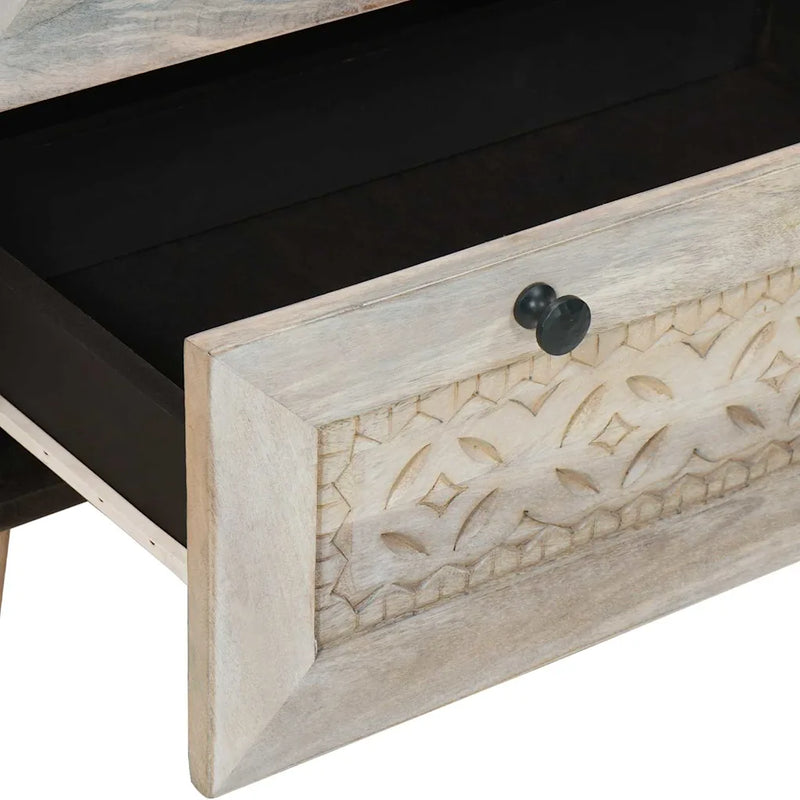 Sideboard 60 x 33 x 75 cm Solid mango wood White
