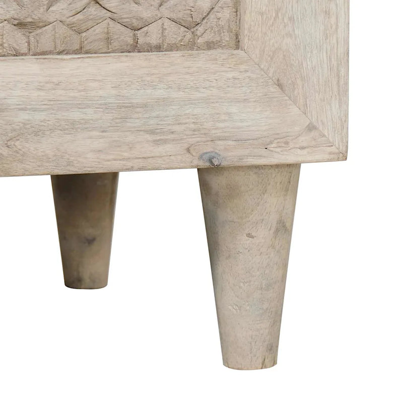 Sideboard 60 x 33 x 75 cm Solid mango wood White