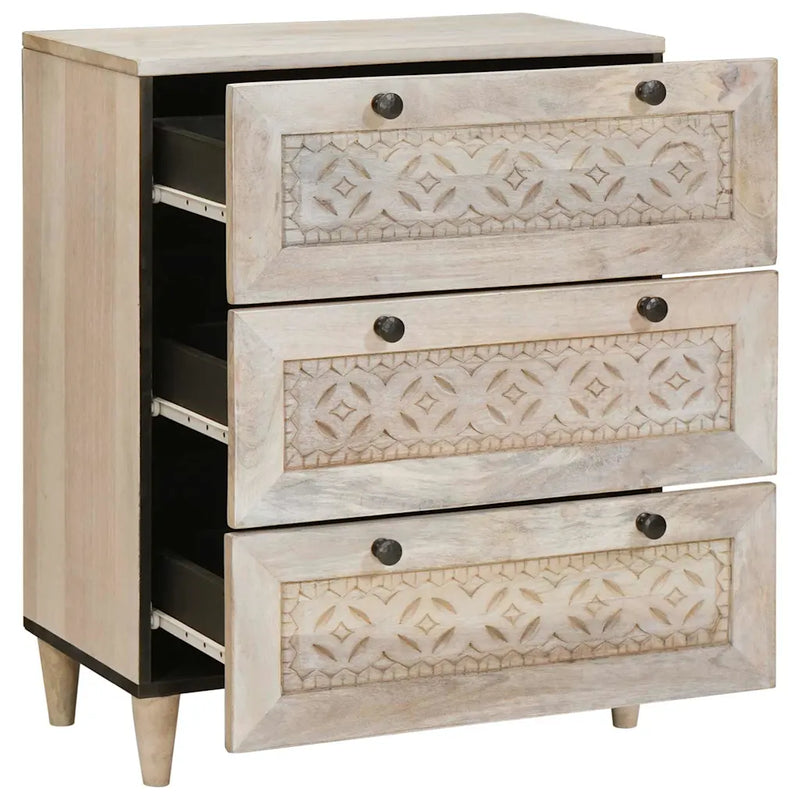 Sideboard 60 x 33 x 75 cm Solid mango wood White