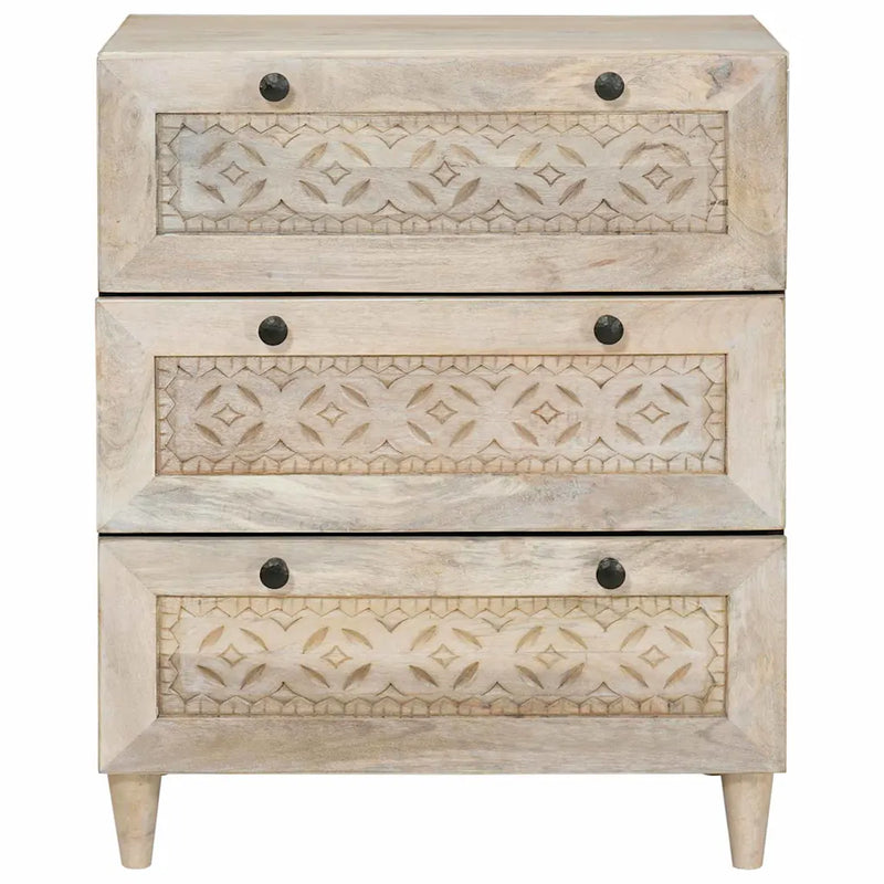 Sideboard 60 x 33 x 75 cm Solid mango wood White
