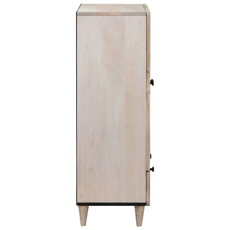 Highboard 60 x 33 x 100 cm Solid Mango Wood Bleached White
