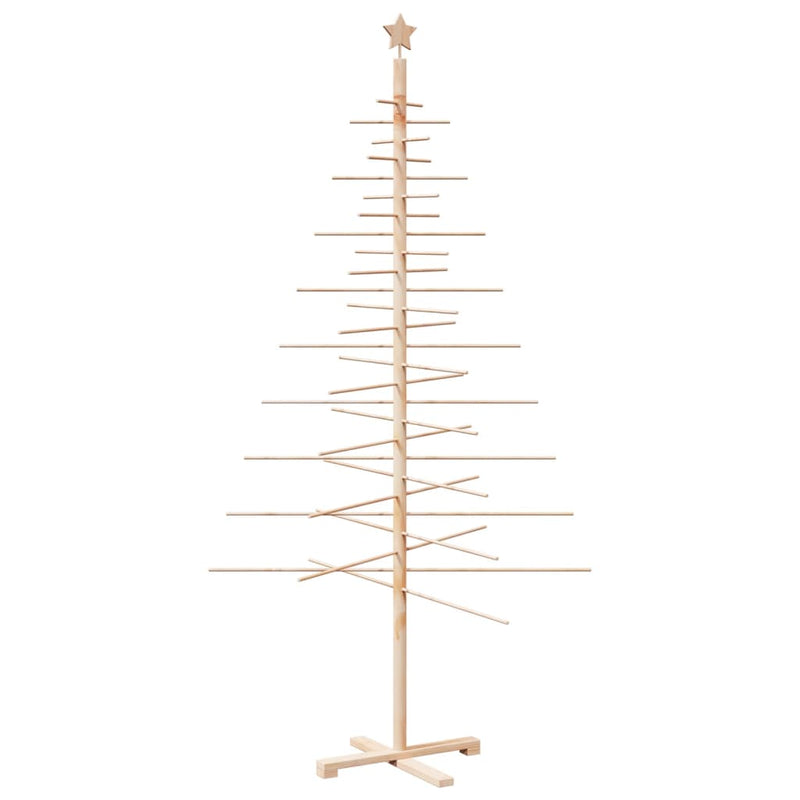 vidaXL Wooden Christmas Tree for Decoration 210 cm Solid Wood Pine