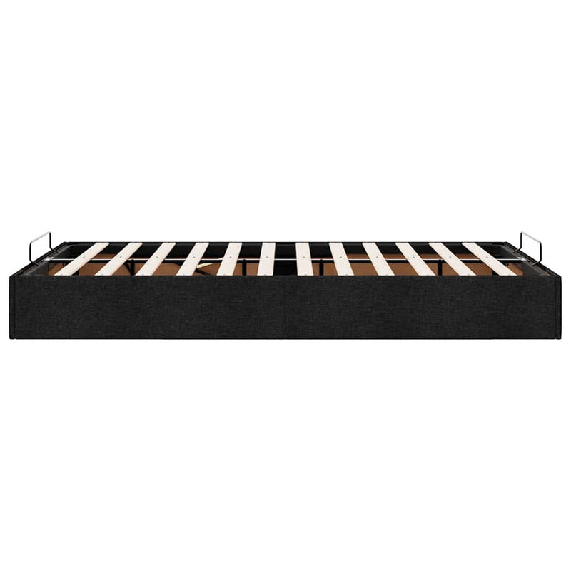 vidaXL Ottoman Storage Bed Frame without Mattress Black King Single Fabric