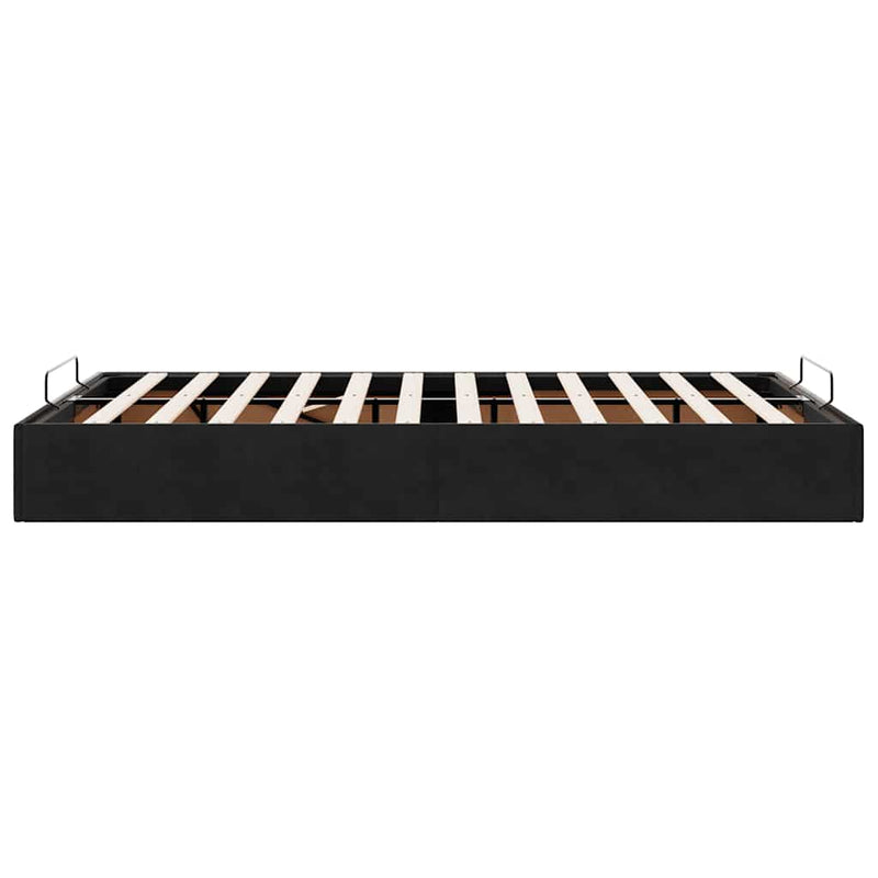 vidaXL Ottoman Storage Bed Frame No Mattress Black King Single Velvet