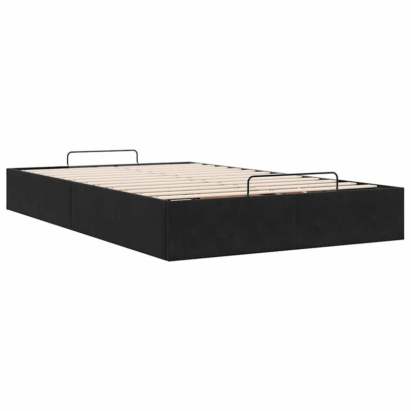 vidaXL Ottoman Storage Bed Frame No Mattress Black King Single Velvet