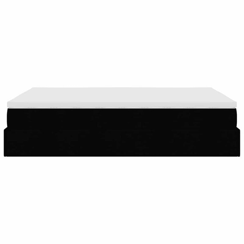 vidaXL Ottoman Bed with Mattress Black Queen Fabric
