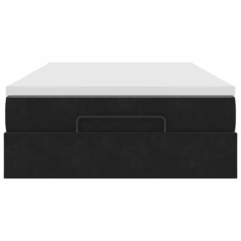 vidaXL Ottoman Bed with Mattress Black King Single Velvet