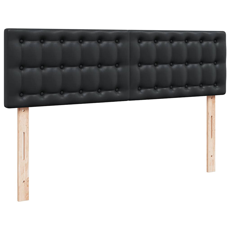 vidaXL Ottoman Bed with Mattress Black Queen Faux Leather