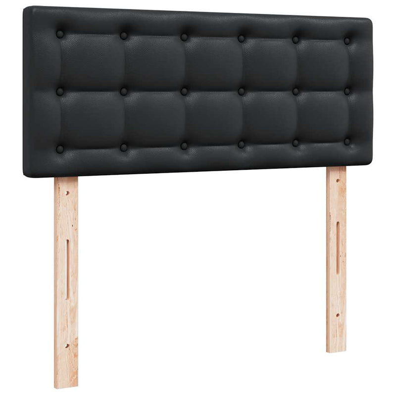vidaXL Ottoman Bed with Mattress Black King Single Faux Leather