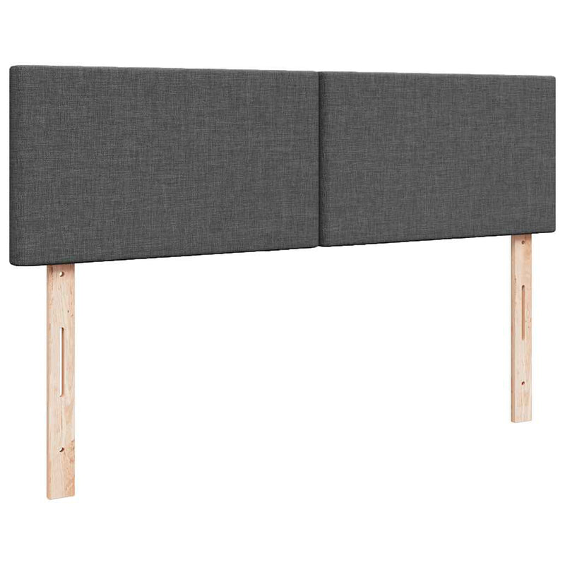 vidaXL Ottoman Bed with Mattress Dark Grey Queen Fabric