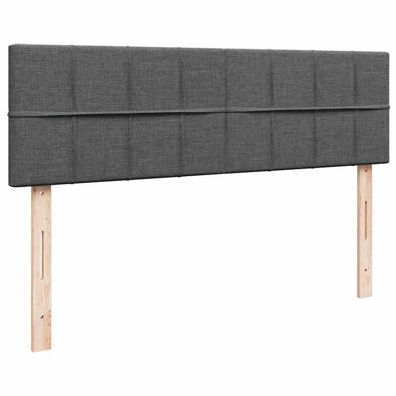 vidaXL Ottoman Bed with Mattress Dark Grey Queen Fabric