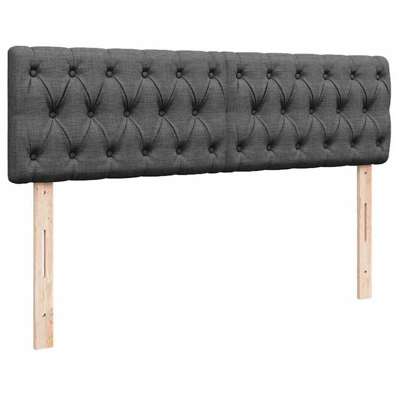 vidaXL Ottoman Bed with Mattress Dark Grey Queen Fabric
