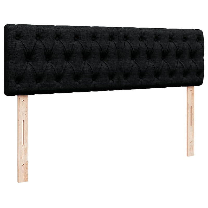 vidaXL Ottoman Bed with Mattress Black Queen Fabric