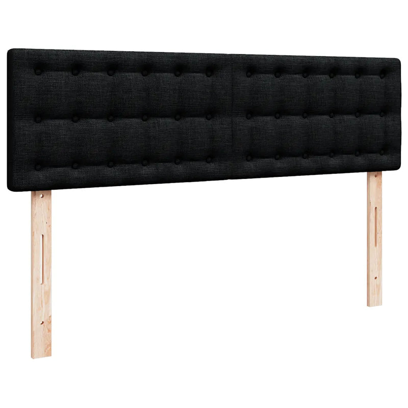 Ottoman Bed with Mattress Black Double Fabric