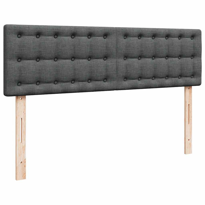 vidaXL Ottoman Bed with Mattress Dark Grey Queen Fabric
