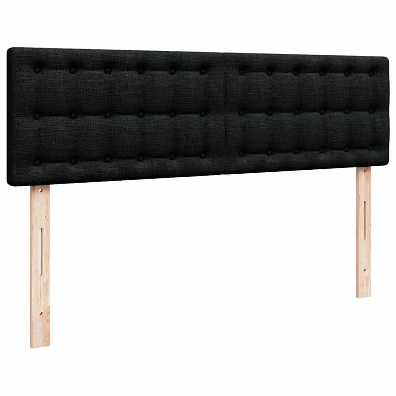 vidaXL Ottoman Bed with Mattress Black Queen Fabric