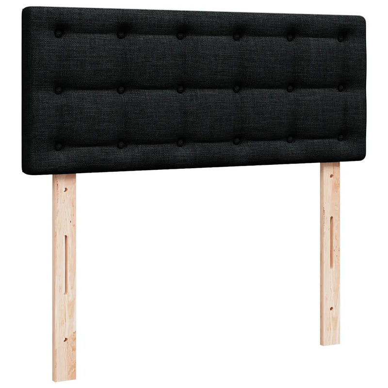 Ottoman Bed with Mattress Black King Single Fabric