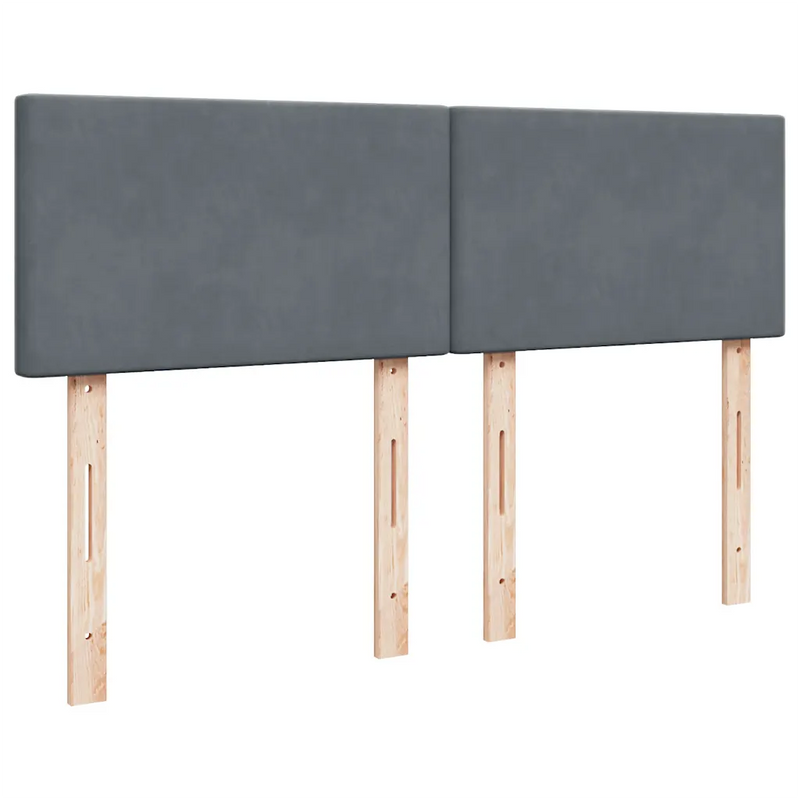 Ottoman Bed with Mattress Dark Grey Double Velvet