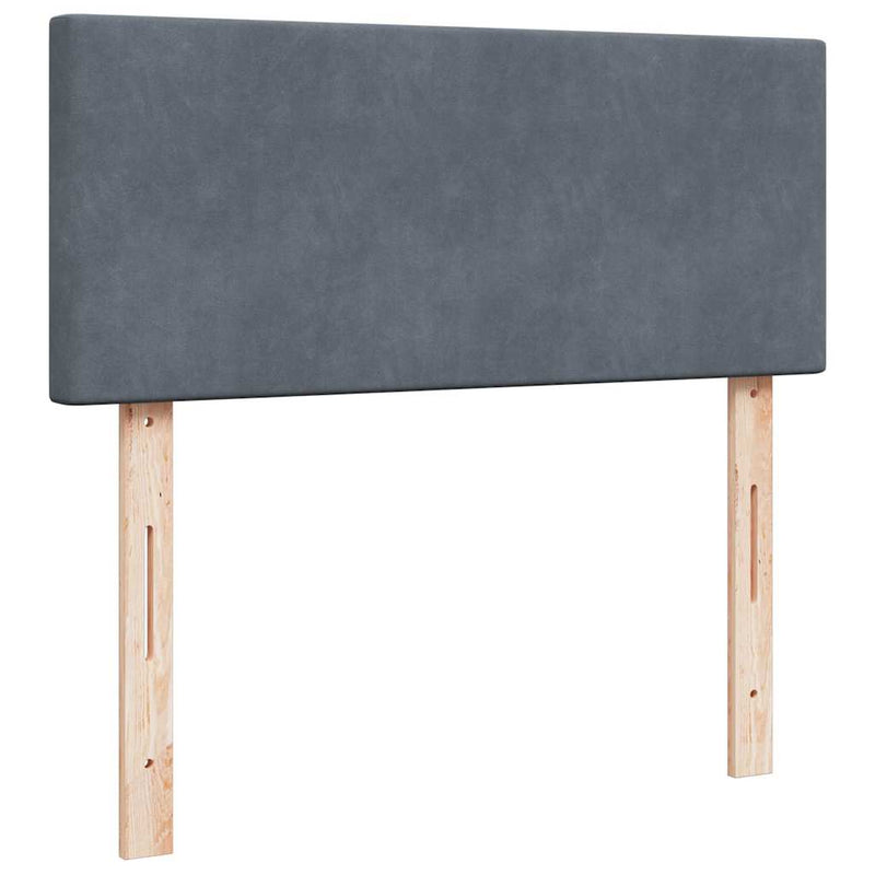 vidaXL Ottoman Bed with Mattress Dark Grey King Single Velvet