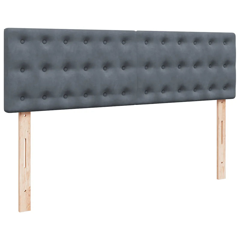 Ottoman Bed with Mattress Dark Grey Double Velvet