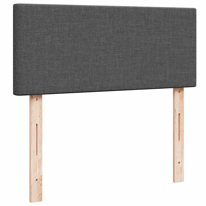 vidaXL Ottoman Bed with Mattress & LEDs Dark Grey King Single Fabric