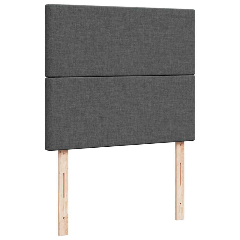 vidaXL Ottoman Bed with Mattress Dark Grey King Single Fabric