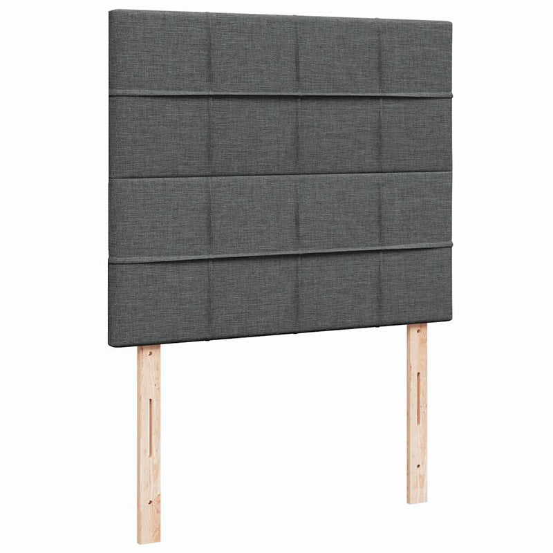 vidaXL Ottoman Bed with Mattress Dark Grey King Single Fabric