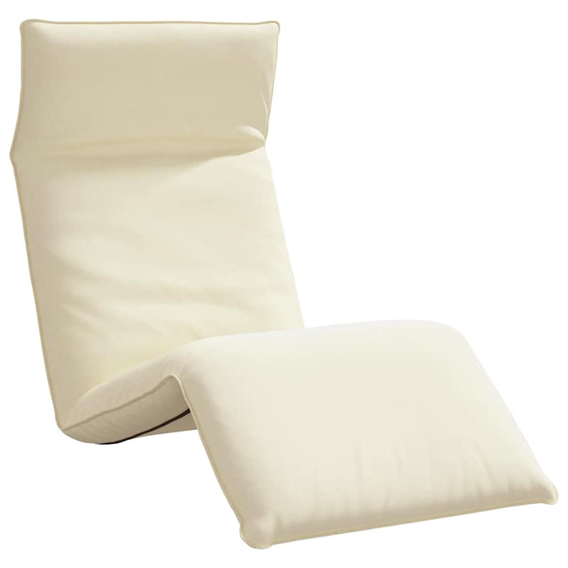 vidaXL Folding Sun lounger Cream 175x54x8.5 cm Oxford Fabric